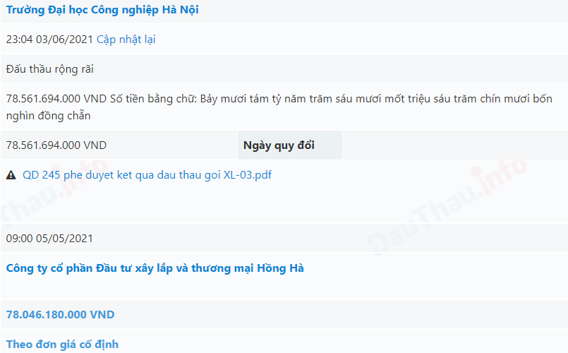 Hiệu trưởng Trường ĐH Công nghiệp Hà Nội ký nhiều gói thầu có dầu hiệu bất thường.