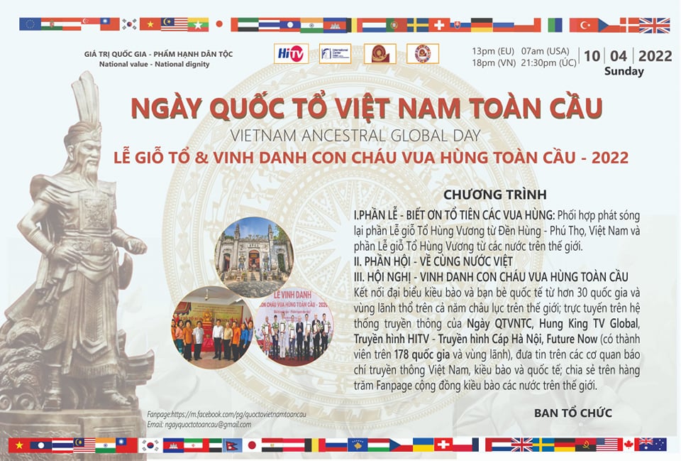 Hướng tới "Ngày Quốc Tổ Việt Nam Toàn Cầu 2022".