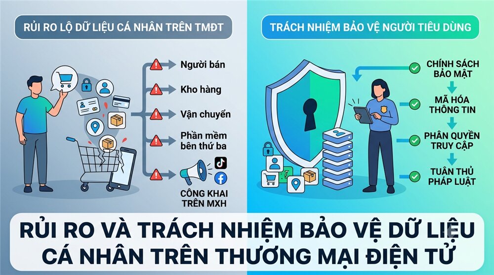 Rủi ro từ việc lộ dữ liệu cá nhân trên sàn thương mại điện tử: Ranh giới pháp lý và trách nhiệm bảo vệ người tiêu dùng