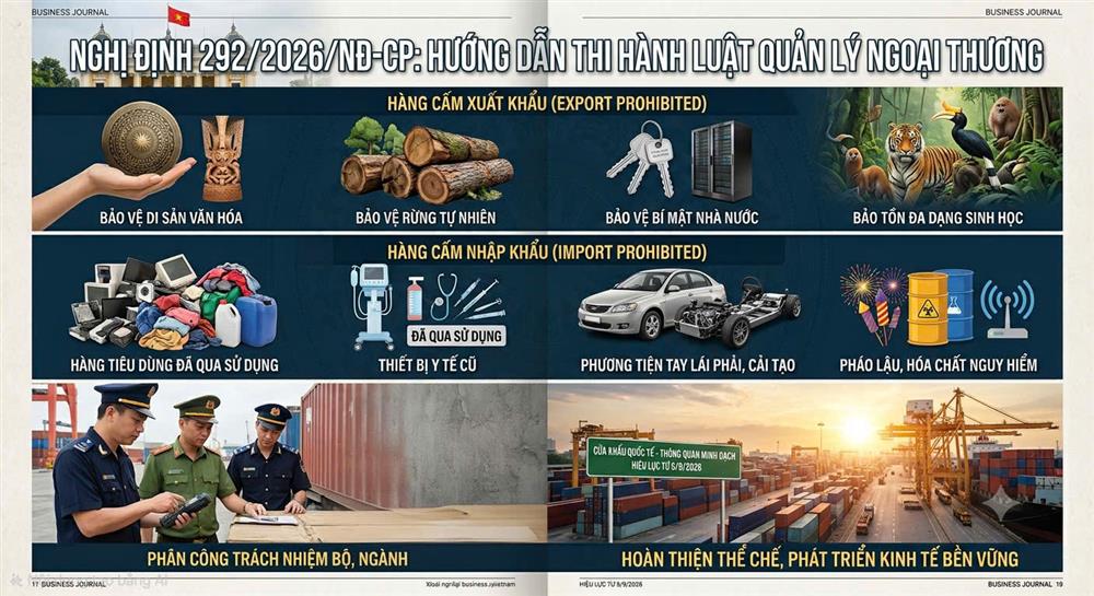 Danh sách những mặt hàng cấm nhập khẩu, xuất khẩu từ ngày 5/9