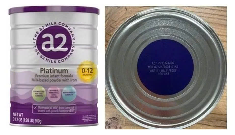 Bộ Y tế yêu cầu kiểm tra, thu hồi 3 lô sữa a2 Platinum Premium cho trẻ 0–12 tháng sau cảnh báo từ FDA