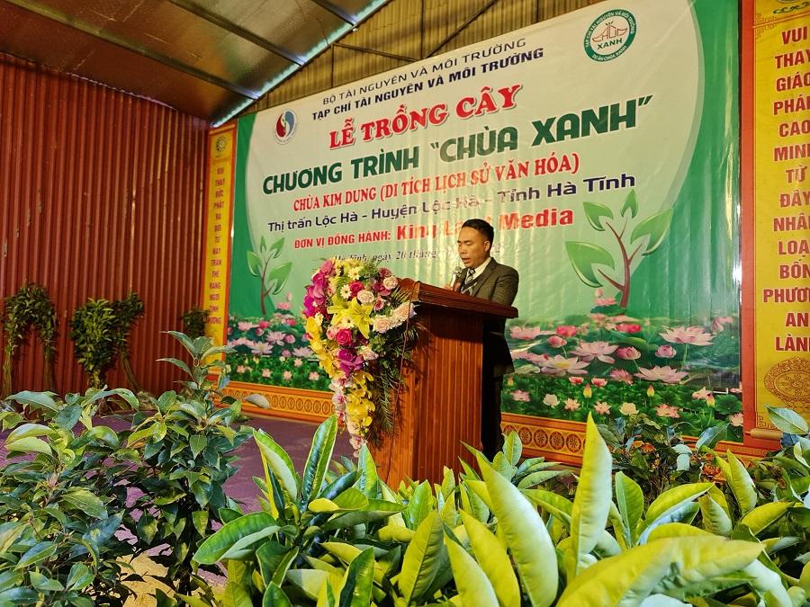 Tạp ch&iacute; T&agrave;i nguy&ecirc;n v&agrave; M&ocirc;i trường trồng 1005 c&acirc;y xanh tại ch&ugrave;a Kim Dung, H&agrave; Tĩnh