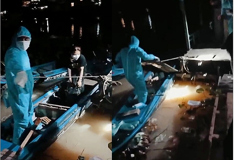 Nằm dưới xuồng máy để xuất cảnh trái phép