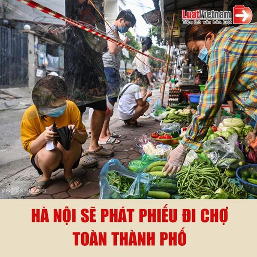 Hà Nội: Sẽ phát phiếu đi chợ toàn thành phố